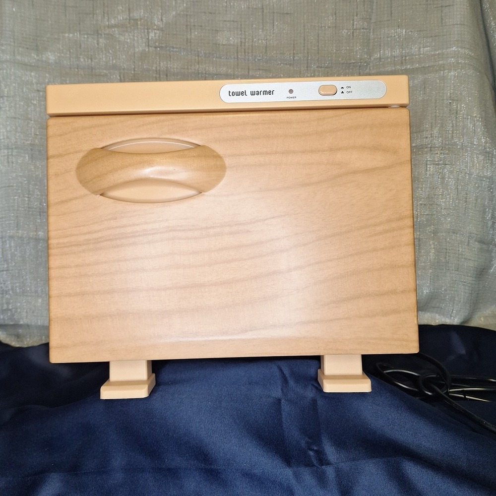 StateRiver Spa Bath Towel Warmer Cabinet 8L Hot Spa Bath Light Woodgrain Natural